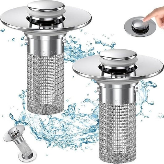 Famiglo DrainPro 3.0 Filtre de Drain Pop-Up Professionnel en Acier Inoxydable